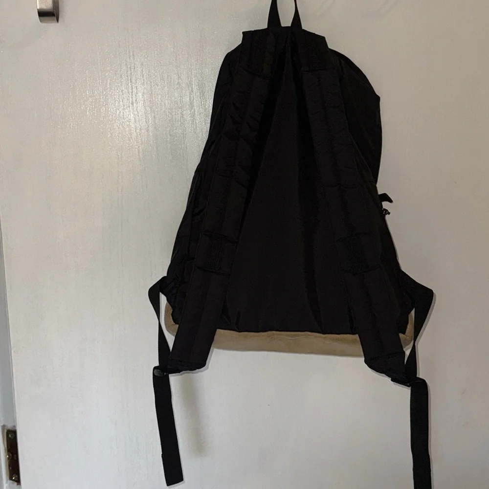 Urban Outfitters backpack Black and Tan Backpack with Patch contrast‎ base